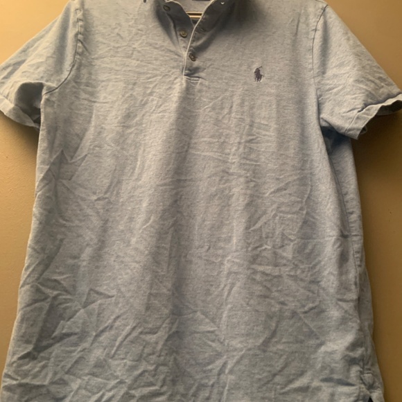 Ralph Lauren Polo - Baby Blue Polo Shirt Size Large - Picture 3 of 4